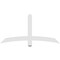 Ekena Millwork Bellingham Architectural Grade PVC Gable Bracket, 60"W x 30"H x 2"D x 4"F, 12/12 Pitch GBP060X30X0204BEL00 - alternate 3